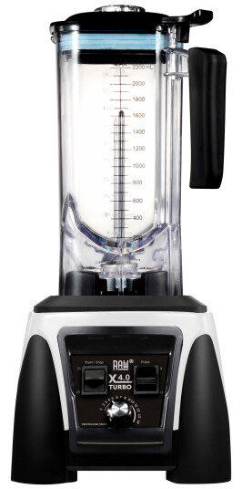 Raw X 4.0 Turbo Blender 2380W Hvit - 2,2L med Justerbar Hastighet og Isknuser