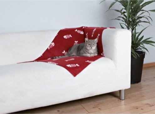 Trixie Fleeceteppe for Hund og Katt Rød 100 x 70 cm