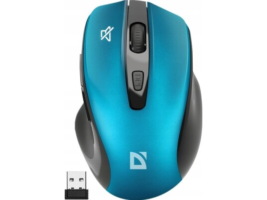 Defender Prime Mb-053 Optical Clickless Silent 1600Dpi Blue Wireless Mouse
