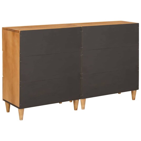 Serviesskap 2 pcs Brun 60 x 33 x 75 cm heltre mango