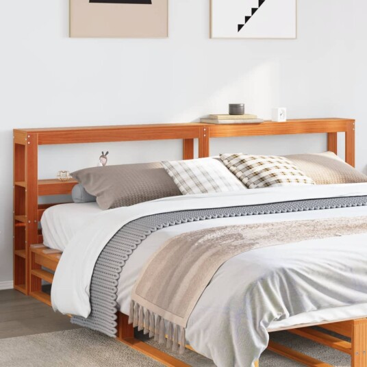  Hodegavl med hyller voksbrun 180 cm heltre furu 8721102853524