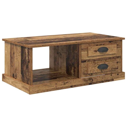Kaffebord med skuff Gamle tre 90 x 50 x 35 cm Konstruert tre