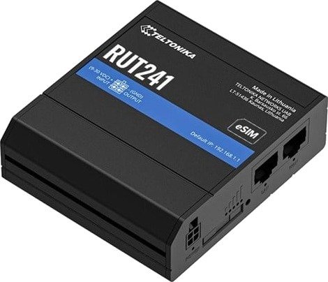 Teltonika RUT241 Wireless Router WWAN Wi-Fi 2G 3G 4G DIN Rail Mountable 802.11n RUT241032030