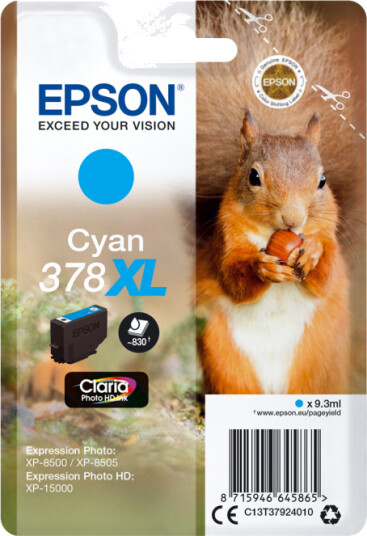 Epson T378 XL Blekkpatron - Cyan