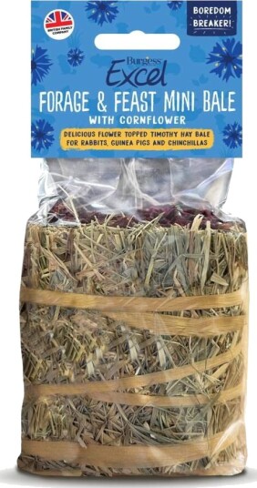 Burgess Forage & Feast Mini Bale Cornflower 100g