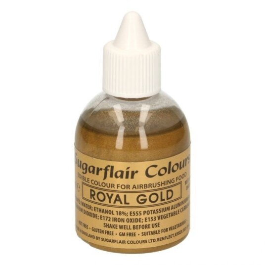 Sugarflair Airbrushfarge Kongelig Gull 60ml 