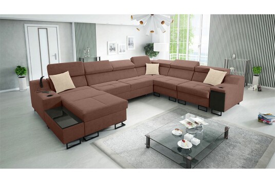Galbally 5 seters Hjørnesofa   Brun