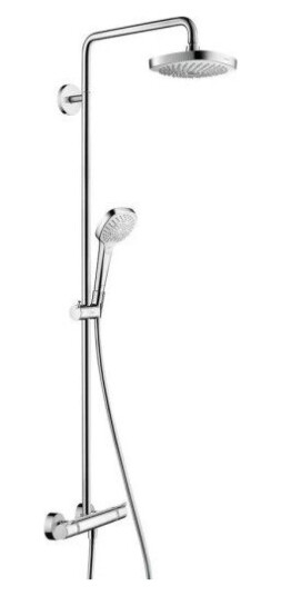 Hansgrohe Croma Select E 180 dusjsett, krom/hvit