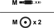 In Akustik Star Audio Lydkabel Mini Phone Stereo 3.5 Mm Hann Til Rca X 2 Hann 3 M Skjermet Hvit