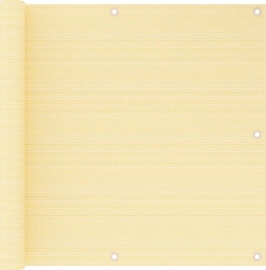 vidaXL Balkongskjerm Beige 90x600 cm HDPE