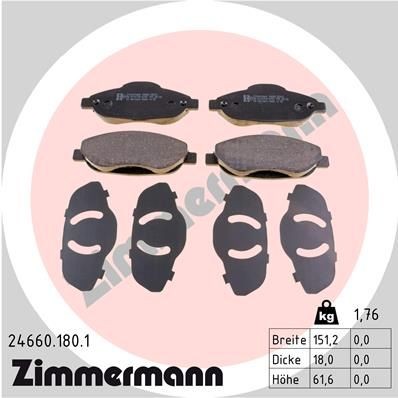 Bremseklosser ZIMMERMANN 24660.180.1
