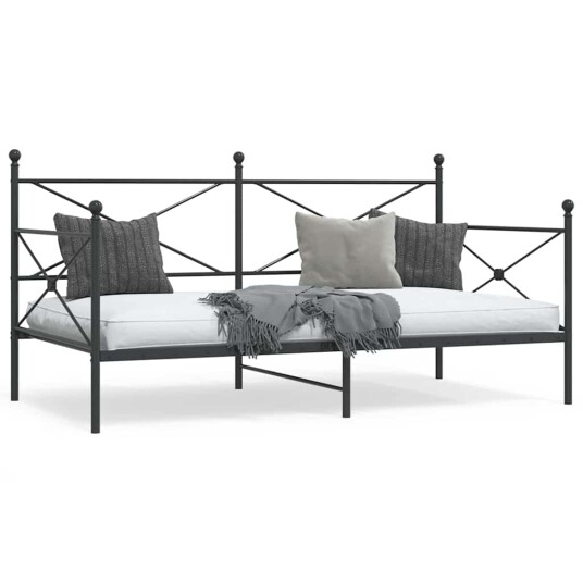 Dagseng uten madrass svart 107x203 cm stål 8721158660459
