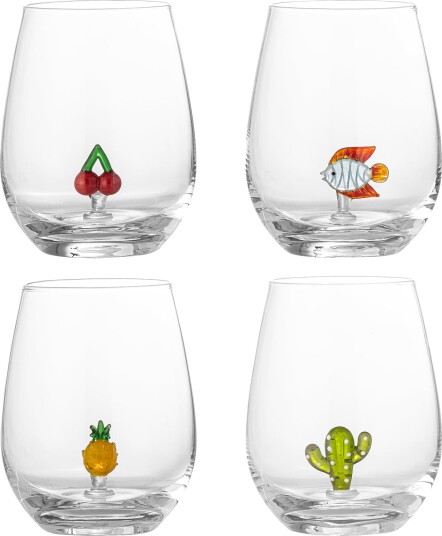 Bloomingville - Misa drikkeglass 56 cl 4 stk frukt Bloomingville - Misa drikkeglass 56 cl 4 stk frukt