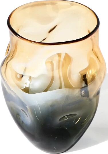 POLSPOTTEN Vase Collision Amber L Multi/patterned Ø22X H30CM POLSPOTTEN Vase Collision Amber L Multi/patterned Ø22X H30CM