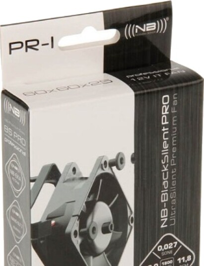 Noiseblocker BlackSilent Pro Vifte 60mm 1800 RPM 10.7 dB Svart
