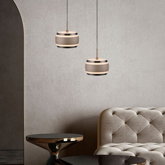 Hengelampe PURE Falling Rings dimmbar Bronse / messing Stue Metall Moderne Bronse / messing