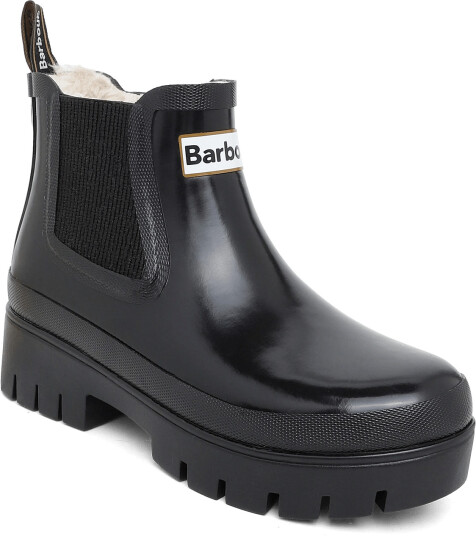 Barbour Barbour Halton Faux Fur Welly Black 39