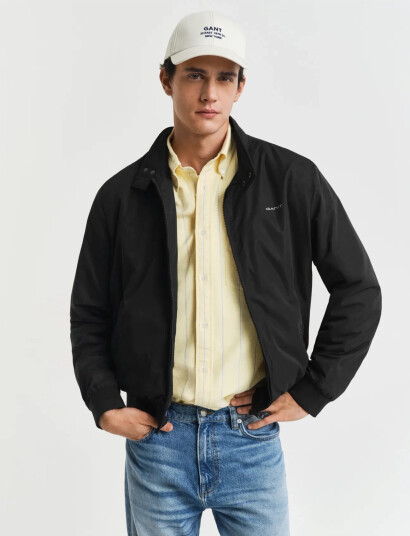 GANT Lightweight Harrington Jacket - Black - XL