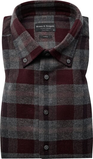 Bruun & Stengade Bs Norodom Casual Modern Fit Shirt Brown XXL