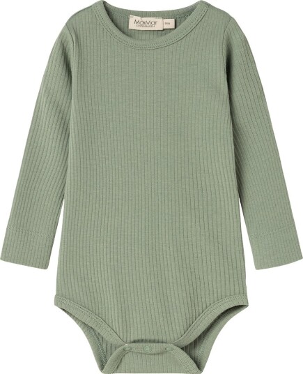 MarMar Body I/e   Rib   Bomull/Modal   Plain   Frostet Green   MarMar   62   Langermet Body Armygrønn Grønn