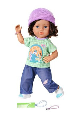 Zapf BABY born Sister Style & Play brunette 43 cm