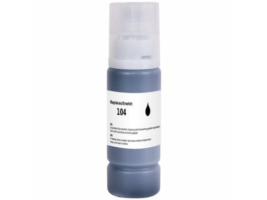 Renkforce Rf-5718862 Sort Epson Epson 104 T00p1 Ecotank Et-1810 Ecotank Et-2710 Ecotank Et-2711 Ecotank Et-2712 Ecotank... 4500 Sider 65 Ml 1 Stykker