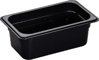 Kantine Cambro 1/4Gn 2.5L 26.5X16.2X10cm Polycarbonat Sort,6 Stk/Krt