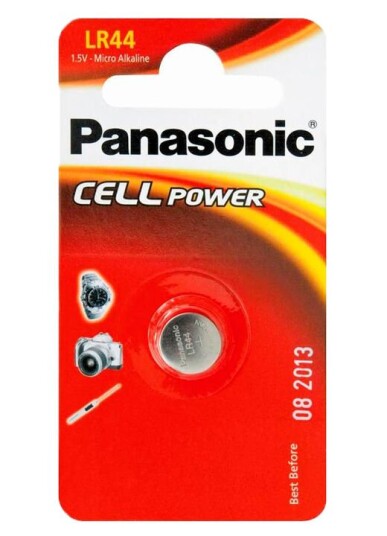 Panasonic LR44 Alkalisk Knappcellebatteri 120 mAh Panasonic LR44 Alkalisk Knappcellebatteri 120 mAh