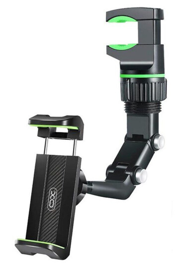 XO C107 Mobilholder for Bakspeil med Justerbar Arm - Svart XO C107 Mobilholder for Bakspeil med Justerbar Arm - Svart