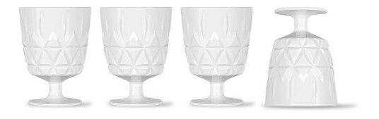 Sagaform Picknick glass 4-pakn. Hvit Sagaform Picknick glass 4-pakn. Hvit