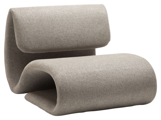 Dan-Form Danform Dubna Loungestol, pebble earth bouclé stoff