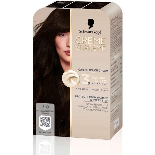Schwarzkopf Creme Supreme  3-0 Natural Darkest Brown