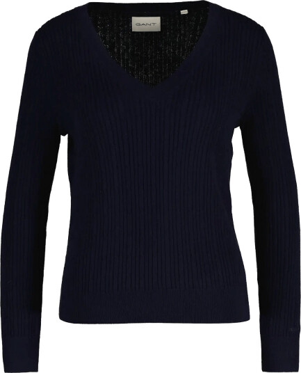 Gant Mini Cable V Neck Navy S