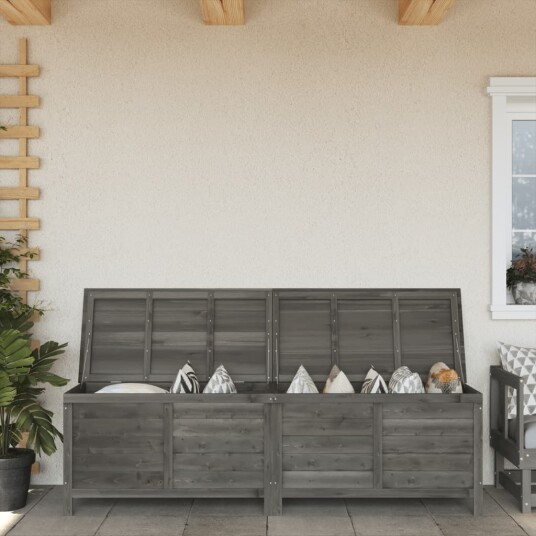 vidaXL Putekasse antrasitt 198,5x50x56,5 cm heltre gran vidaXL Putekasse antrasitt 198,5x50x56,5 cm heltre gran
