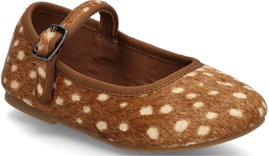 Mango Buckle Leather Ballerina MEDIUM BROWN 25