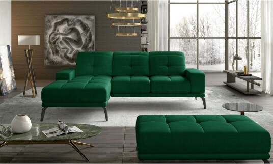 Hjørnesofa Eltap Torrense 265x175x98 cm Kronos 19 Grønn Venstre