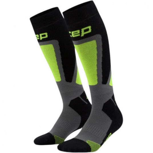 CEP Ski Thermo Socks Tall 4.0 Skistrømper Dame Black/Lime III