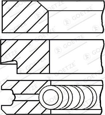 Stempelringsett GOETZE ENGINE 08 173805 00