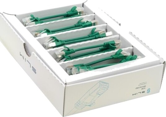 Wirewin Slim Ls K6a 0.1 Gn 50 0,1 M Cat6a U/Ftp Stp Rj 45 Rj 45 Grønn