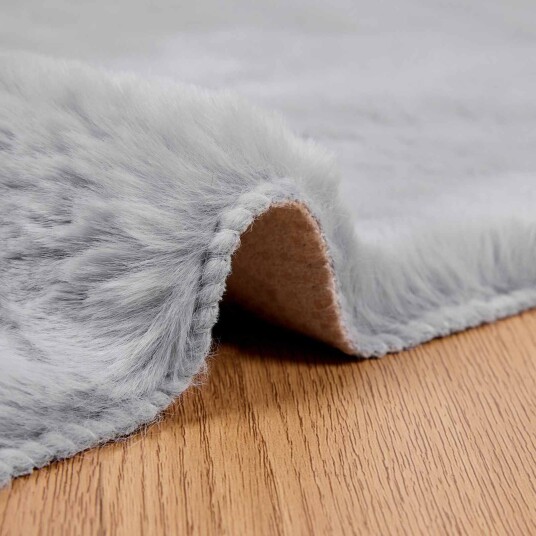  Kunstpels Kanin Teppe Olite Grå 240 x 340 cm Polyester
