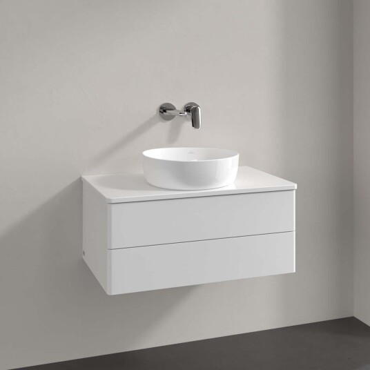 Villeroy & Boch  Antao Servantskap med 2 skuffer 80x50x36 cm u/lys Hvit Høyglans