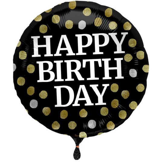 Folieballong 'Happy Birthday' ( Gloss , 45 cm)