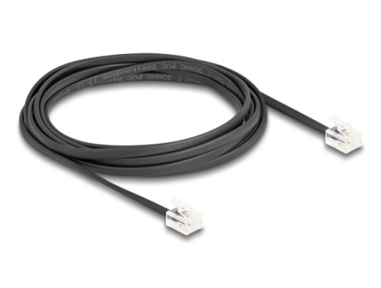 Delock Telefonkabel Rj11 Stecker Til Rj11 Stecker Schwarz 3 M