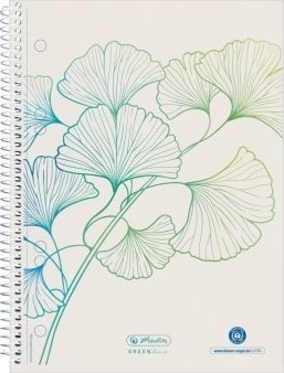 Herlitz Greenline, Bilde, Hvit, A5, 70 Ark, Rute Papir, Voksen