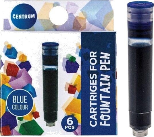 CENTRUM Blkpatron til fyldepen 6 stk. Bl
