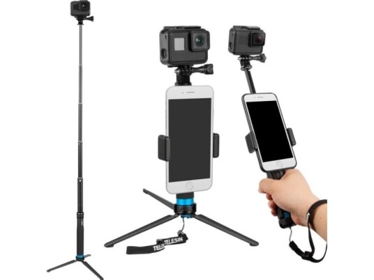 Telesin Selfie Stick Telesin Selfie Stick / Stativ For Sportskameraer (Gp-Mnp-090-S)