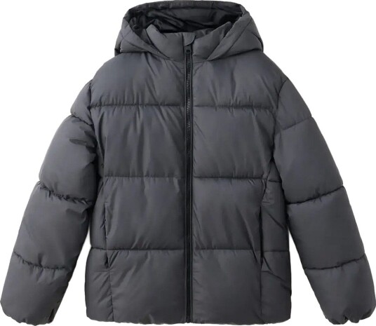 Mango Hood Puffer Coat CHARCOAL 7