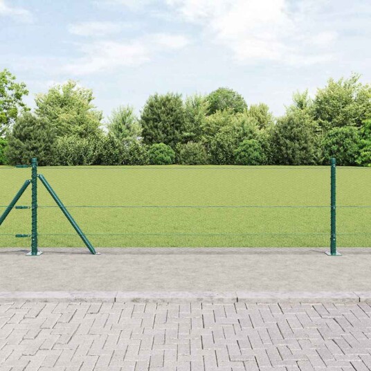 Gjerde med innlegg. grønn 0.6 x 100 m PVC belagt stål