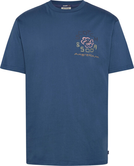 Scotch & Soda Front And Back Artwork Relaxed Fit T Shirt Navy XL Scotch & Soda Front And Back Artwork Relaxed Fit T Shirt Navy XL