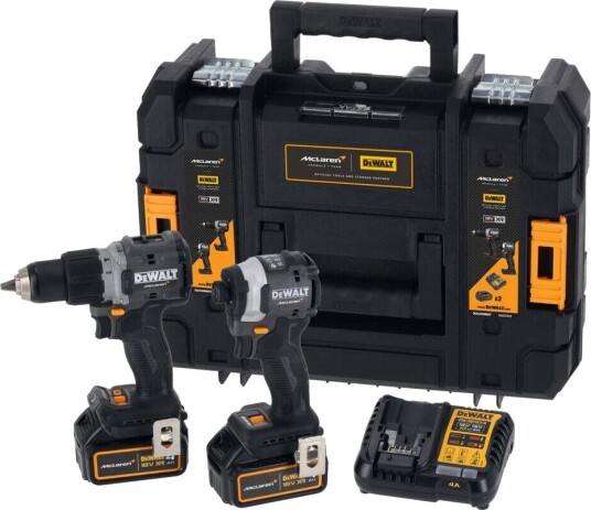 DeWalt Verktøysett DCD85M/DCF85M Og Slagskrutrekker 18 v, Inkl. 2 × 4 ah Batterier
